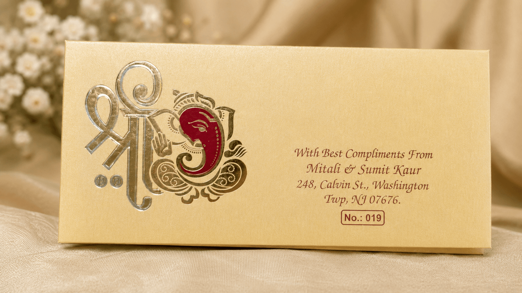 Yellow Ganesh Traditional Wedding Cover