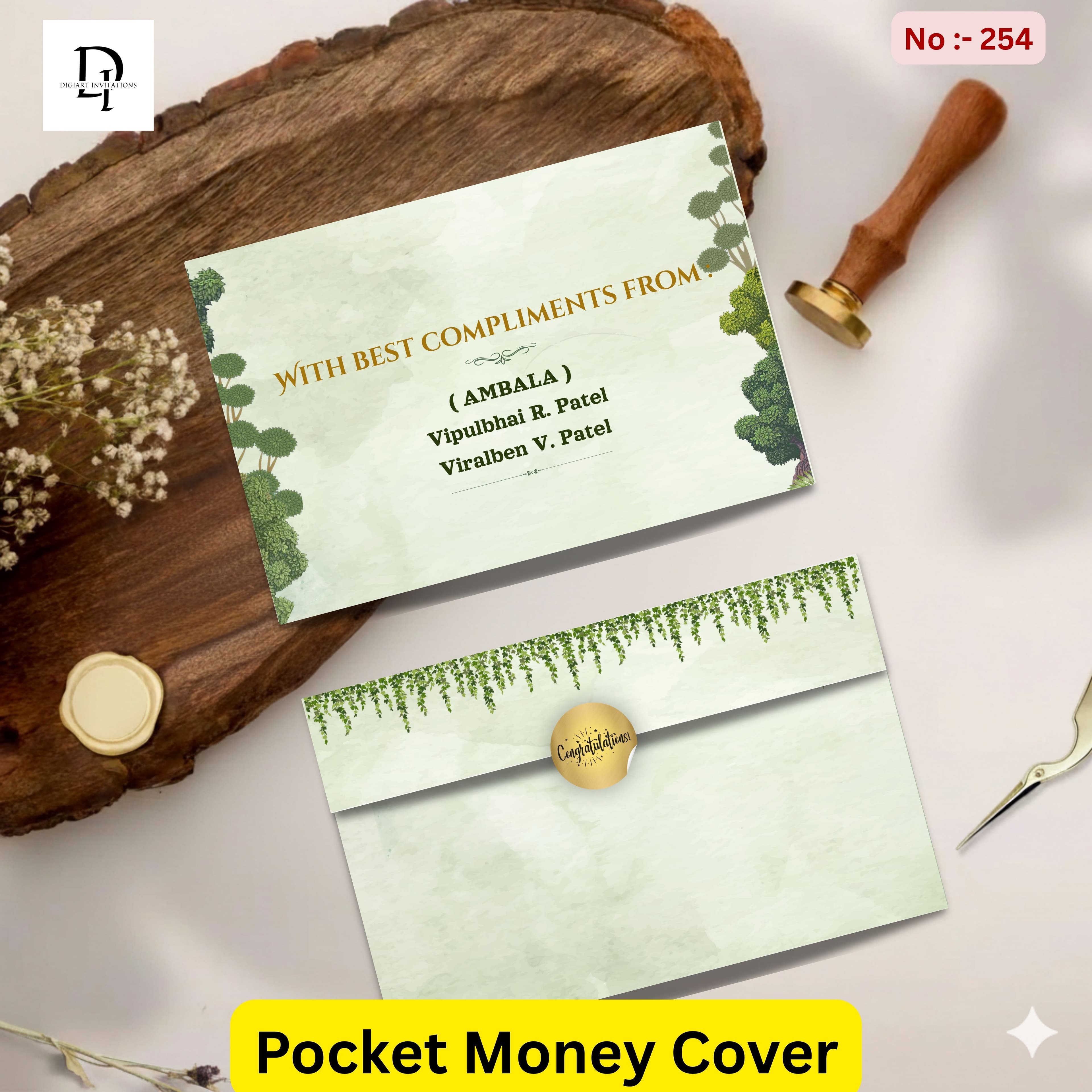 Custmize Pocket Shagun Cover