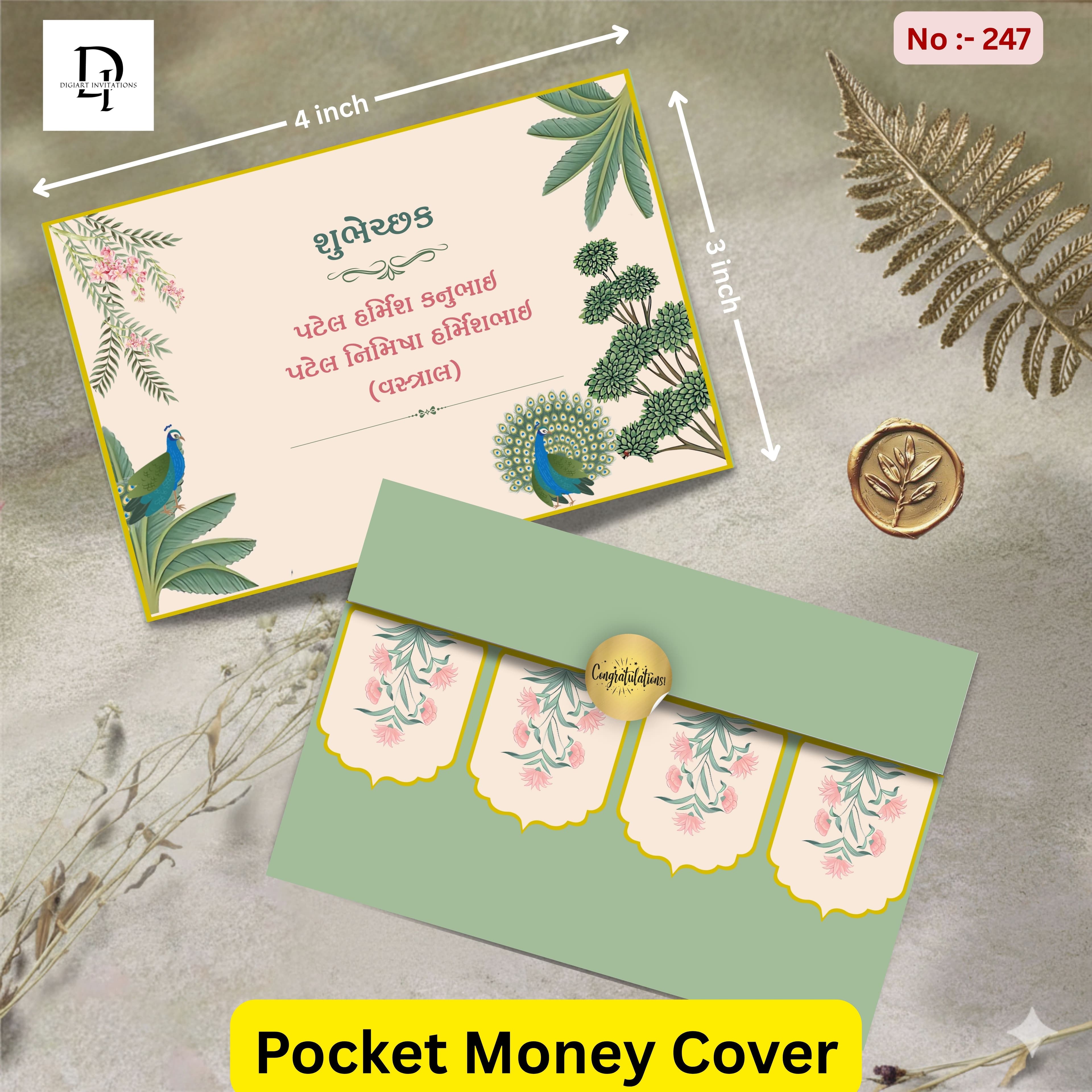Custmize Pocket Shagun Cover
