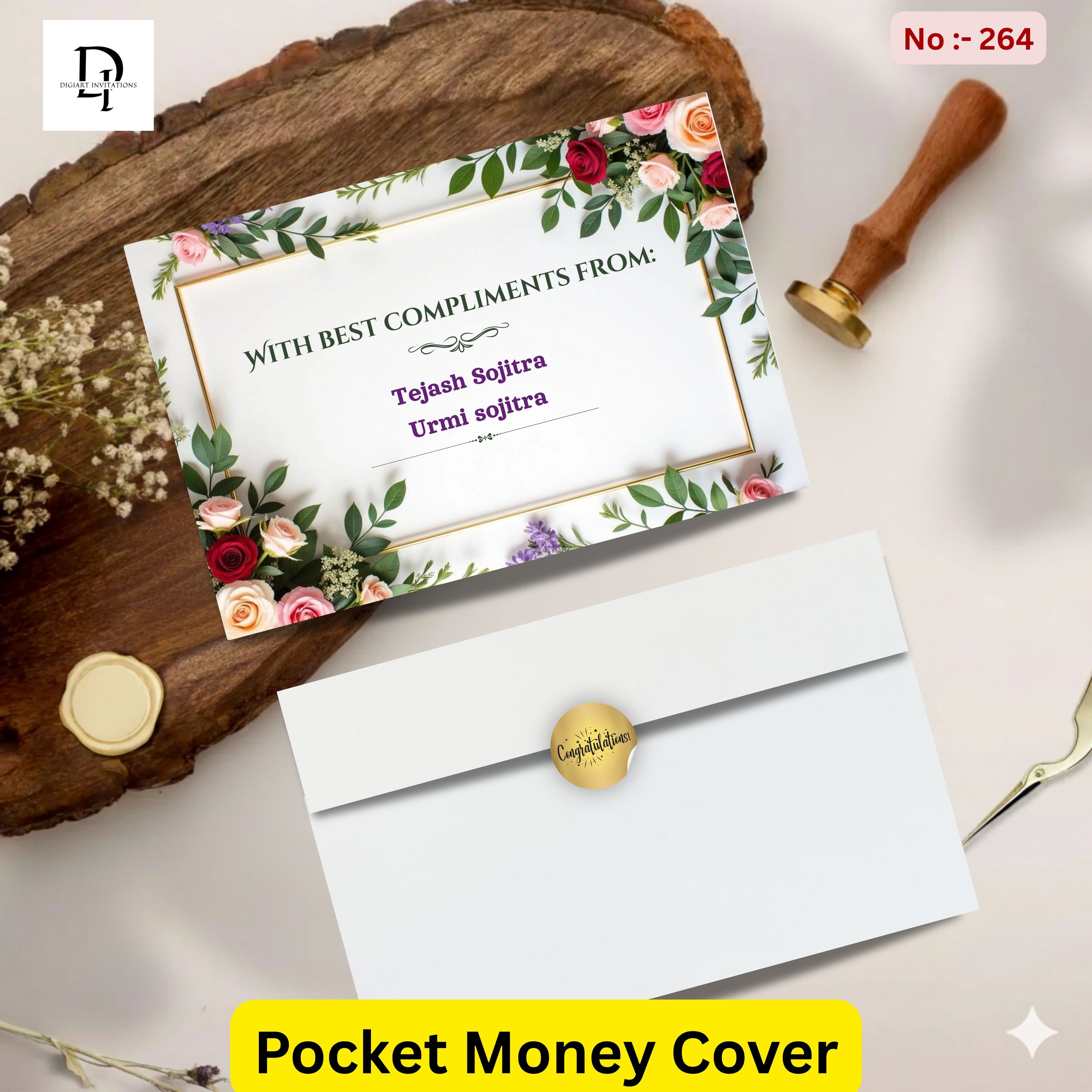 Golden Frame Roses Shagun Cover