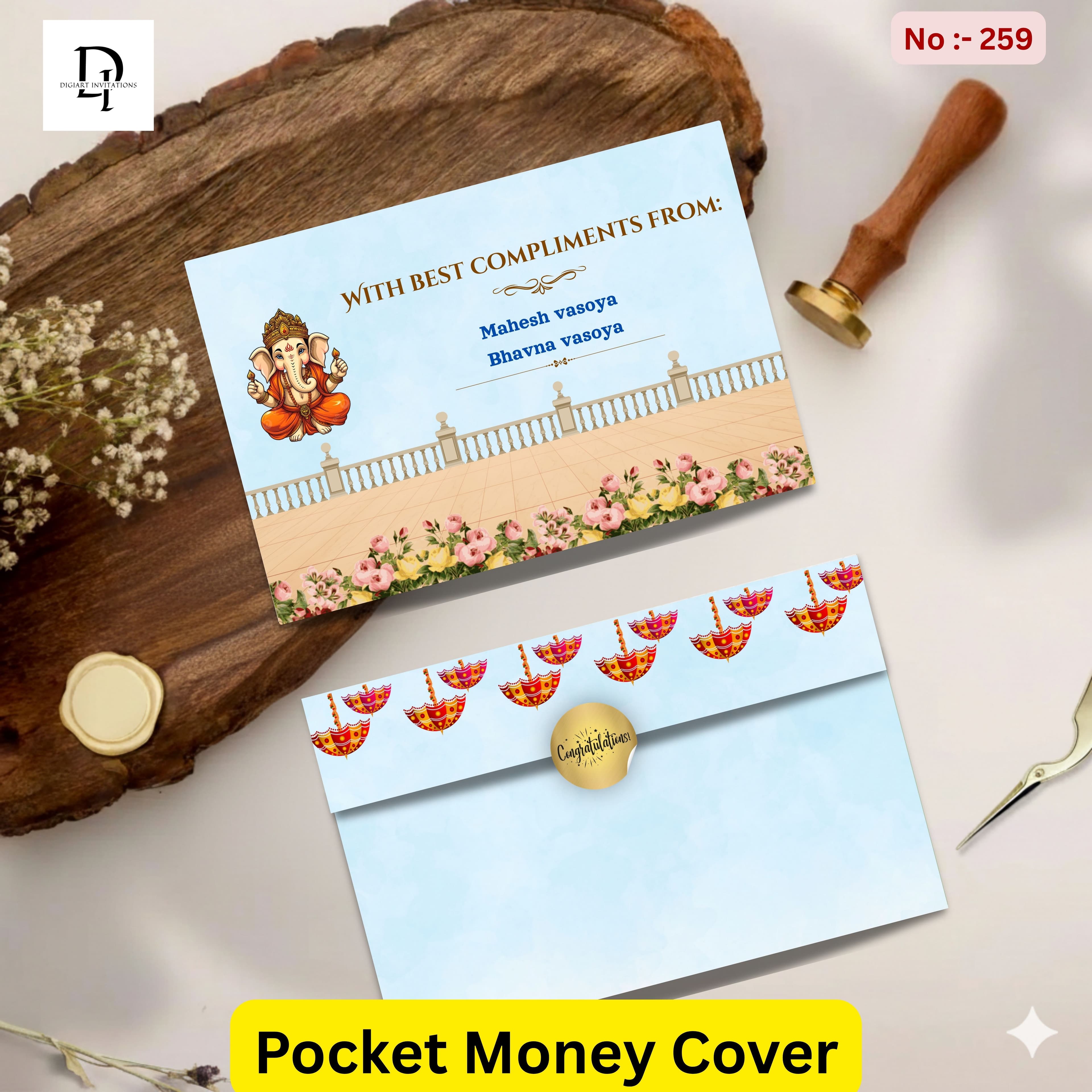 Custmize Pocket Shagun Cover