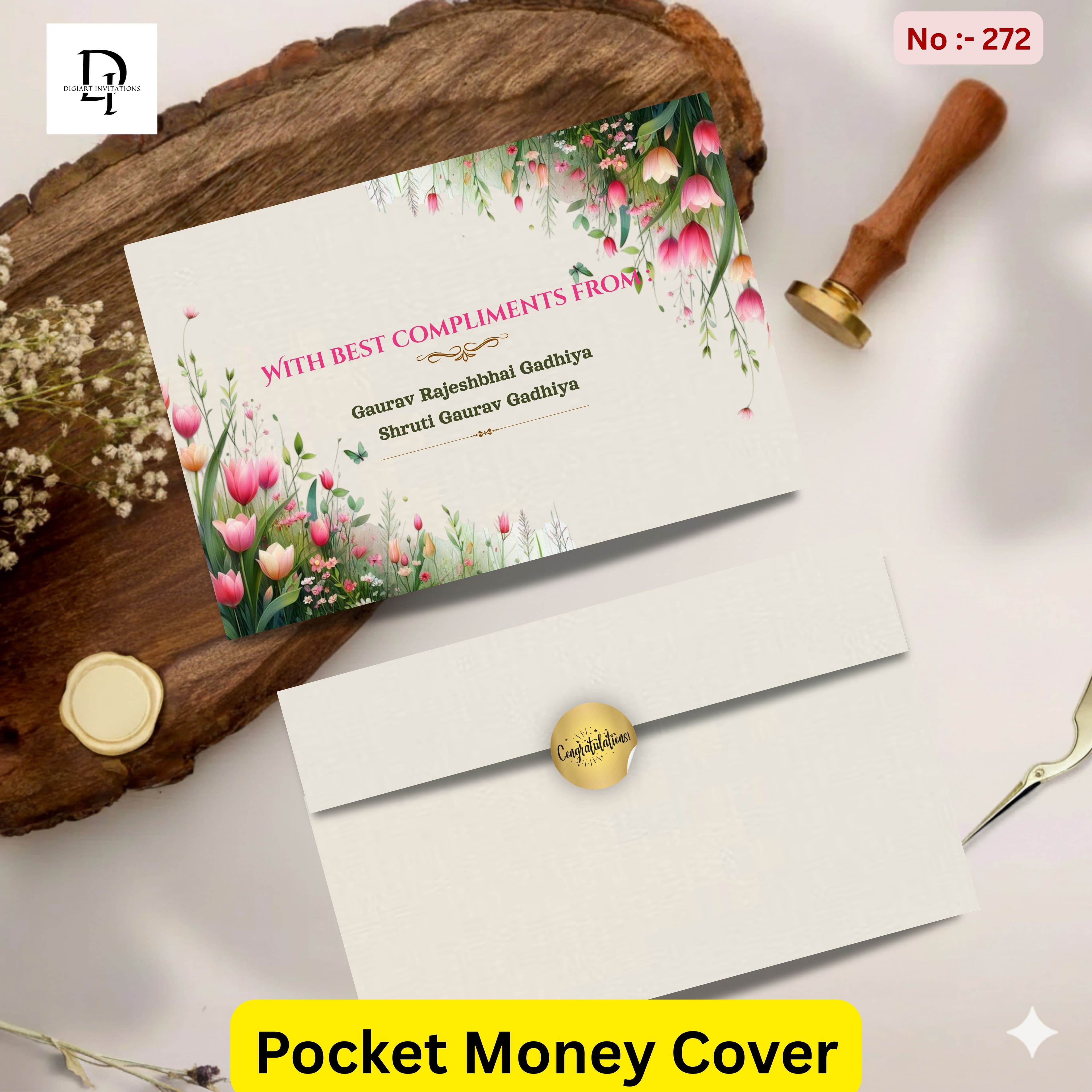 Custmize Pocket Shagun Cover